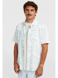 Blouse wit/lichtblauw