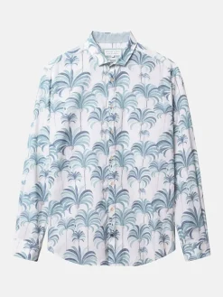 Blouse wit/turquoise