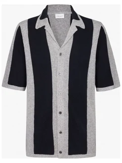 Blouse zwart/grijs