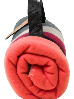 Campingdeken grijs/rood - (L)150 x (B)124 cm