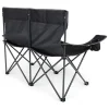 Campingstoel "Isla" zwart - (B)135 x (H)90 x (D)55 cm
