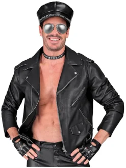 4-delige accessoiresset "Rocker/Biker" zwart