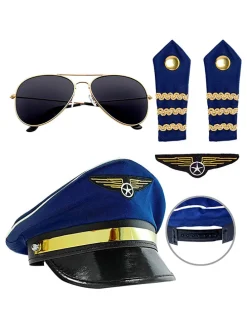 4-delige accessorieset "Piloten" donkerblauw