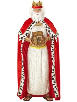2-delige kostuum "Biblical King" rood/wit/goudkleurig