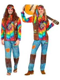3-delige kostuum "Hippie" meerkleurig