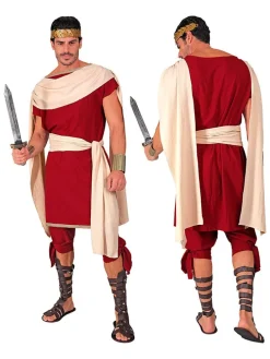 4-delige kostuum "Romeinen" rood/crème