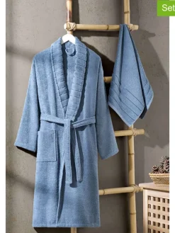 2-delige set: badjas blauw