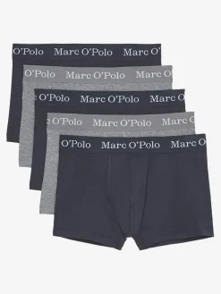 5-delige set: boxershorts donkerblauw/grijs