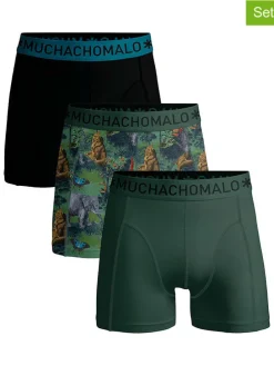 3-delige set: boxershorts groen/meerkleurig/zwart