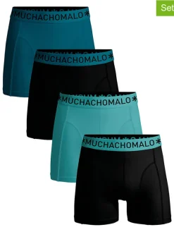 4-delige set: boxershorts turquoise/zwart
