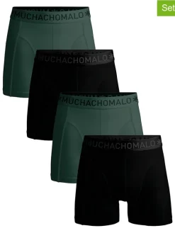 4-delige set: boxershorts zwart/groen