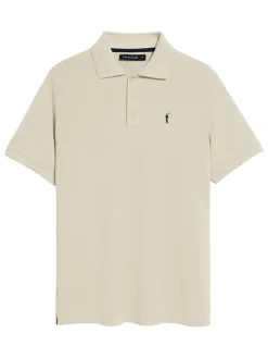 3-delige set: poloshirts blauwgrijs/beige/lichtblauw