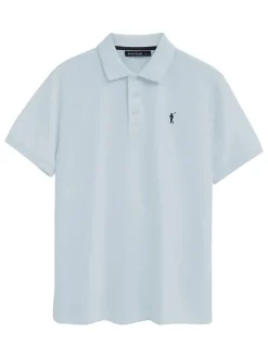 3-delige set: poloshirts donkerblauw/lichtblauw/wit