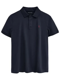 2-delige set: poloshirts donkerblauw/lichtblauw