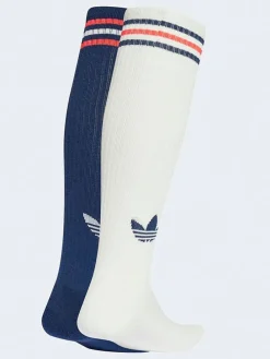 2-delige set: sportsokken crème/donkerblauw