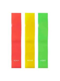 3-delige set: weerstandsbanden rood/geel/groen - (L)30 cm