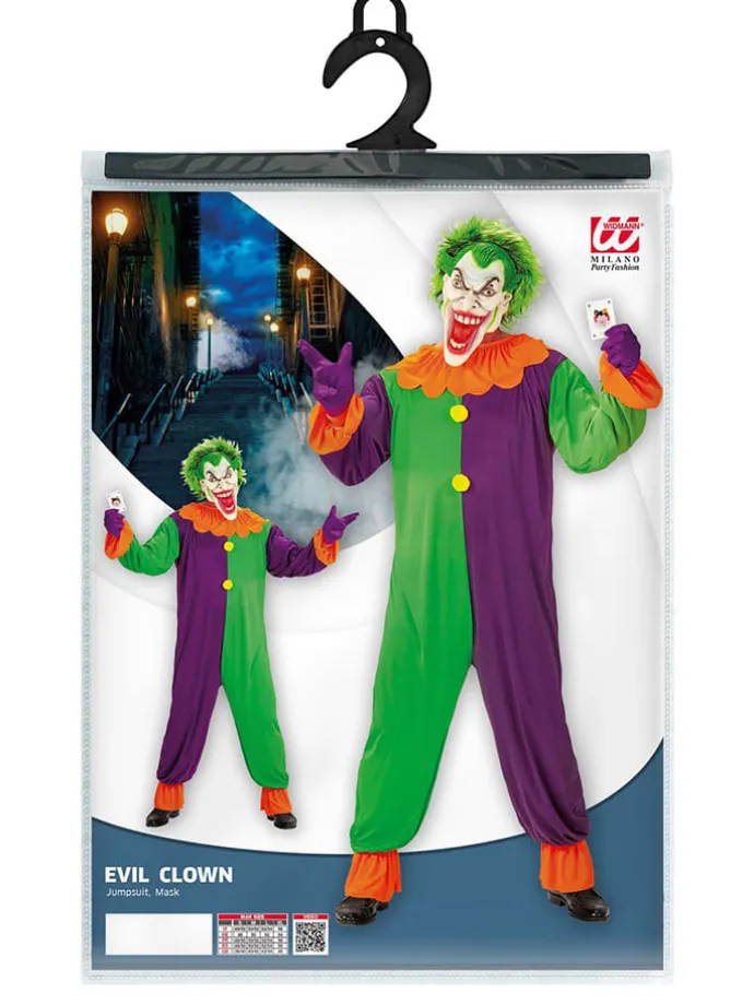 2-delig kostuum "EVIL JOKER" paars/groen