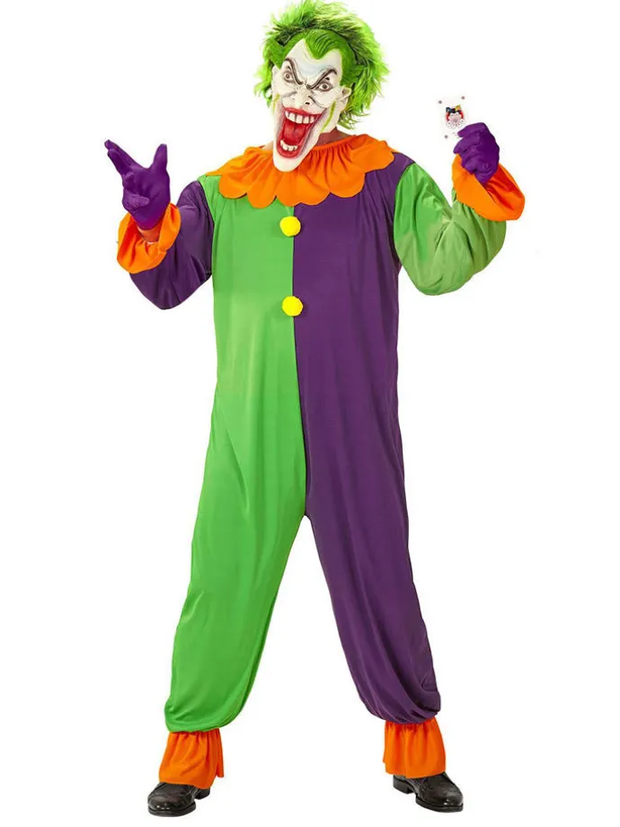 2-delig kostuum "EVIL JOKER" paars/groen
