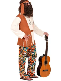 4-delig kostuum "Hippie" meerkleurig