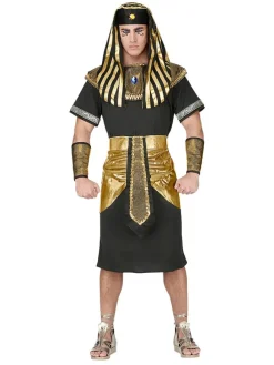5-delig kostuum "Pharaoh" zwart/goudkleurig