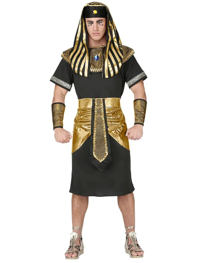5-delig kostuum "Pharaoh" zwart/goudkleurig