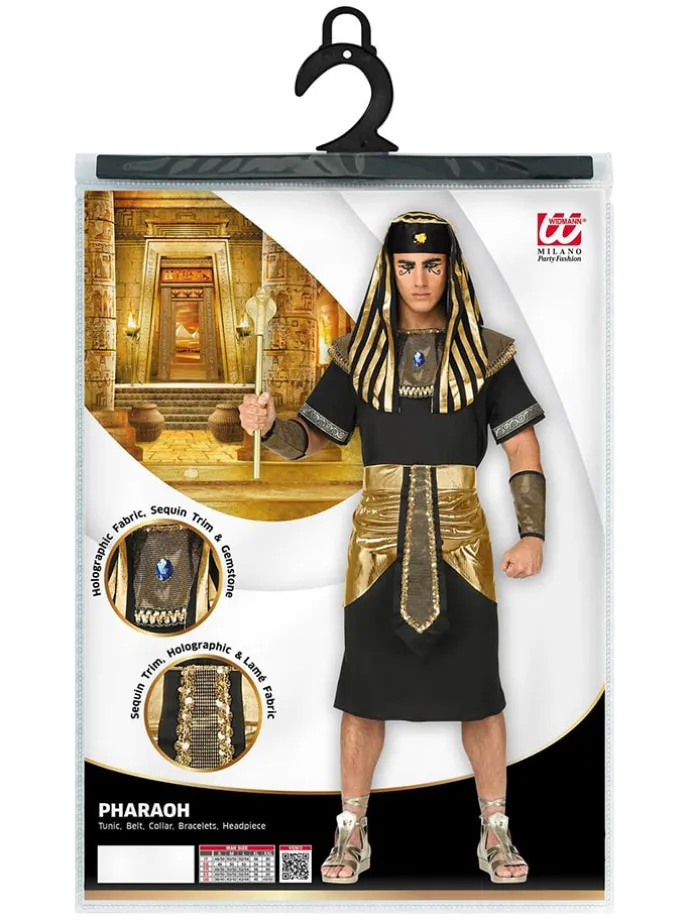 5-delig kostuum "Pharaoh" zwart/goudkleurig