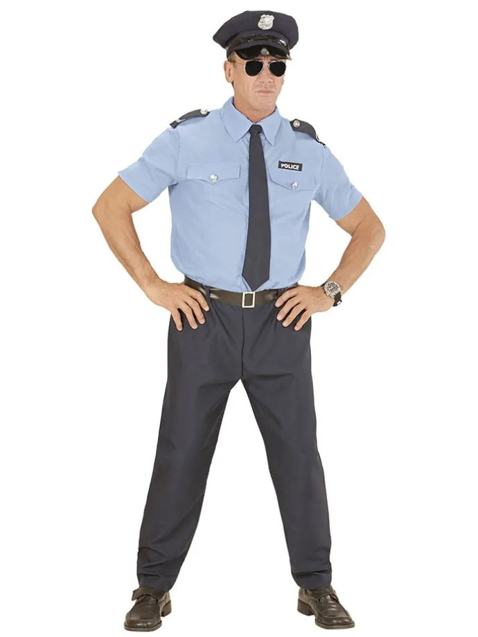 5-delig kostuum "Politie" blauw/grijs