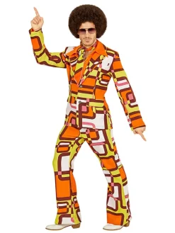 2-delig kostuum "70's" meerkleurig