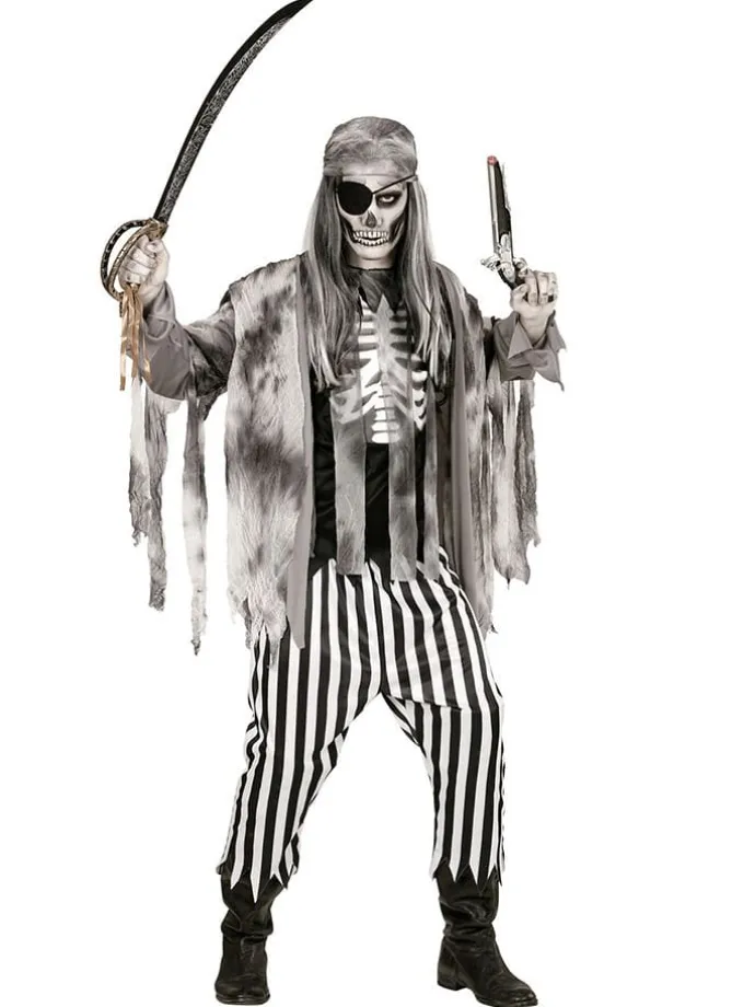 5-delig kostuum "SPOOKSCHIPPIRAAT" zwart/wit