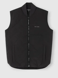 Doorgestikte bodywarmer donkerblauw