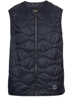 Doorgestikte bodywarmer donkerblauw