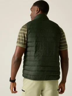 Doorgestikte bodywarmer "Hillpack II" kaki