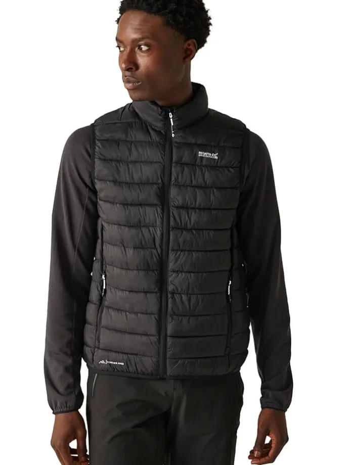 Doorgestikte bodywarmer "Hillpack II" zwart