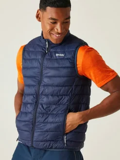 Doorgestikte bodywarmer "Hillpack II" donkerblauw