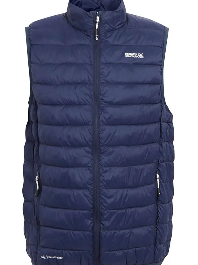 Doorgestikte bodywarmer "Hillpack II" donkerblauw