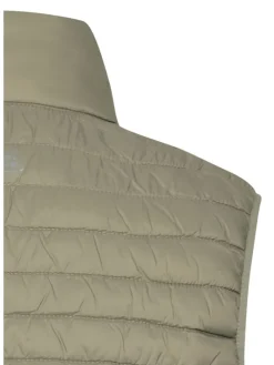 Doorgestikte bodywarmer kaki