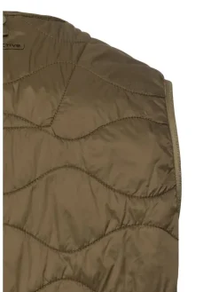 Doorgestikte bodywarmer lichtbruin