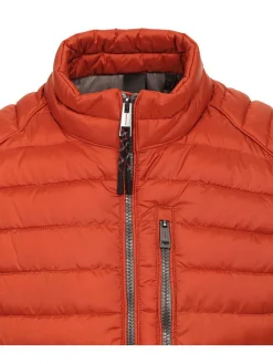 Doorgestikte bodywarmer oranje