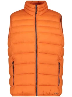 Doorgestikte bodywarmer oranje