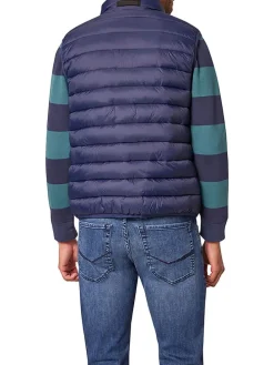 Doorgestikte bodywarmer pruimkleurig