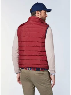 Doorgestikte bodywarmer rood