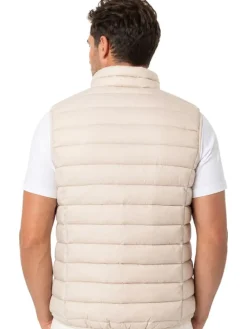 Doorgestikte bodywarmer "Vaipter" beige
