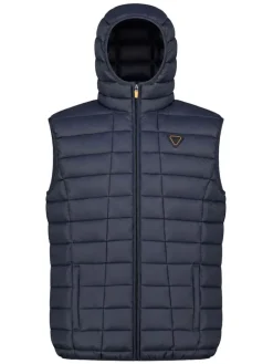 Doorgestikte bodywarmer "Vaipter" donkerblauw