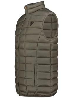 Doorgestikte bodywarmer "Vaipter" kaki