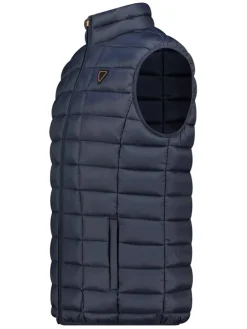 Doorgestikte bodywarmer "Vaipter" donkerblauw