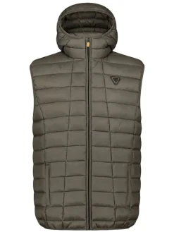Doorgestikte bodywarmer "Vaipter" kaki