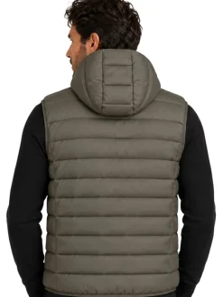 Doorgestikte bodywarmer "Vaipter" kaki