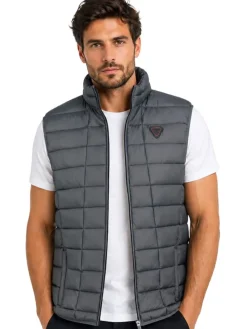 Doorgestikte bodywarmer "Vaipter" antraciet