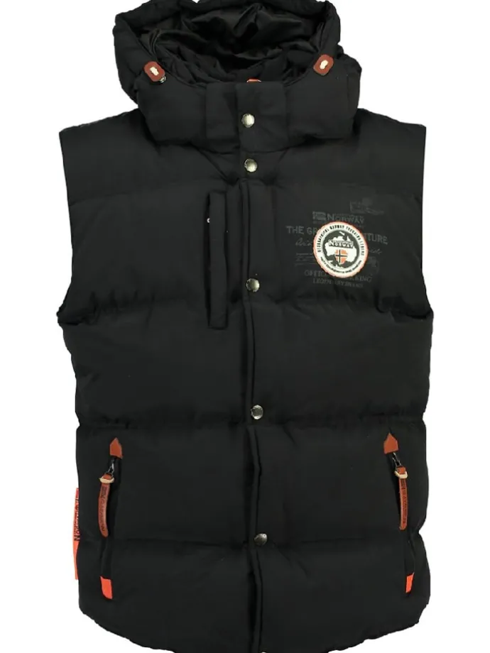 Doorgestikte bodywarmer "Vilano" zwart