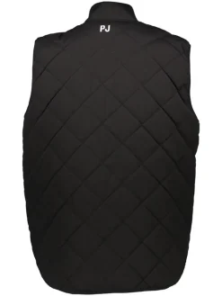 Doorgestikte bodywarmer zwart